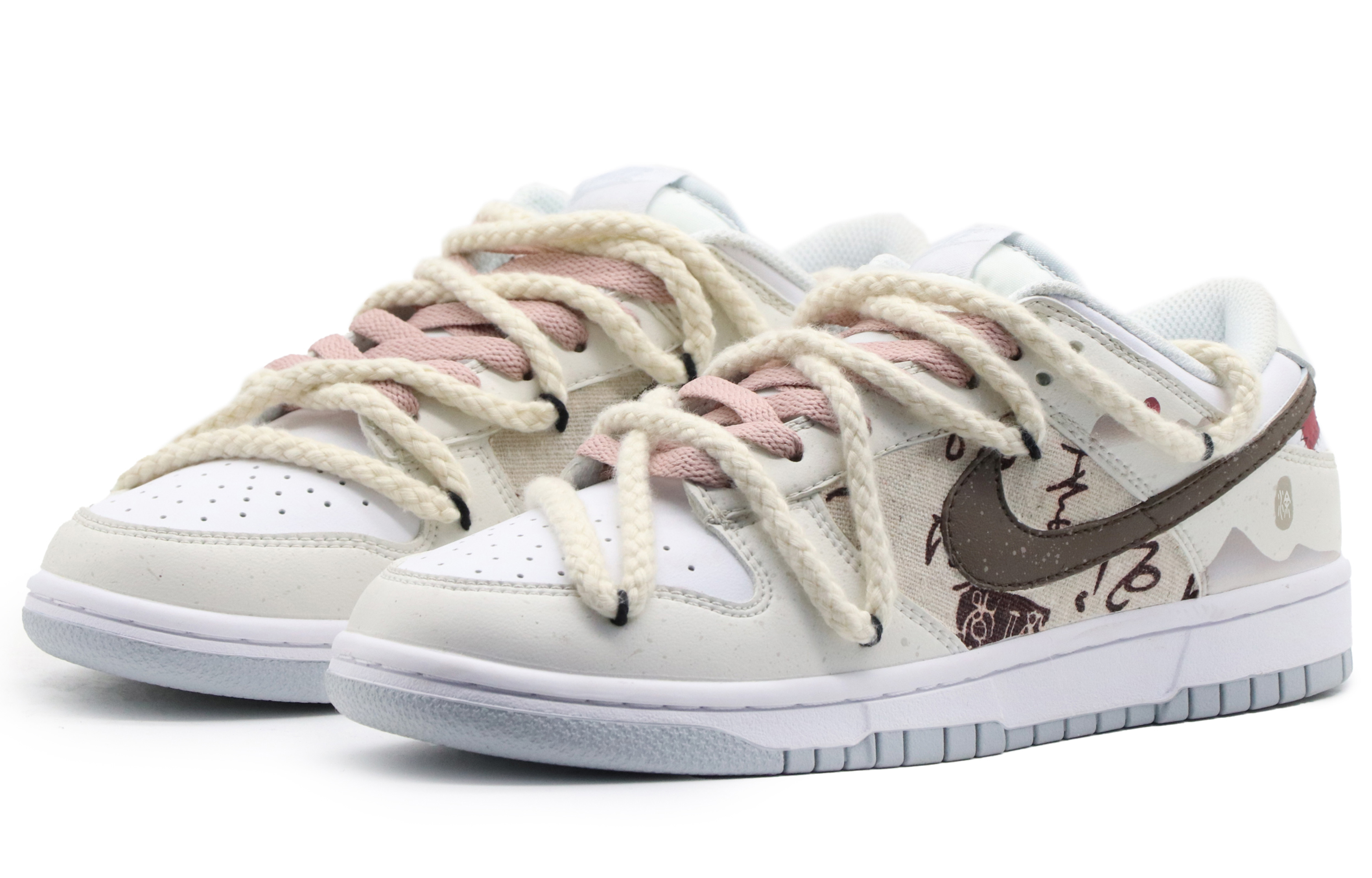 Lookbook 【カスタムシューズ】ナイキダンクロー「グレーホワイトカスタム中国スタイル」 DV0831-101(Team57-男款溪云)