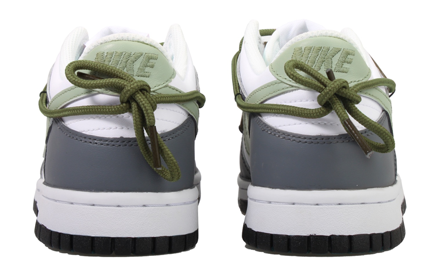 [Custom Shoes] Nike Dunk Low 'Grey White Green' 圖 4