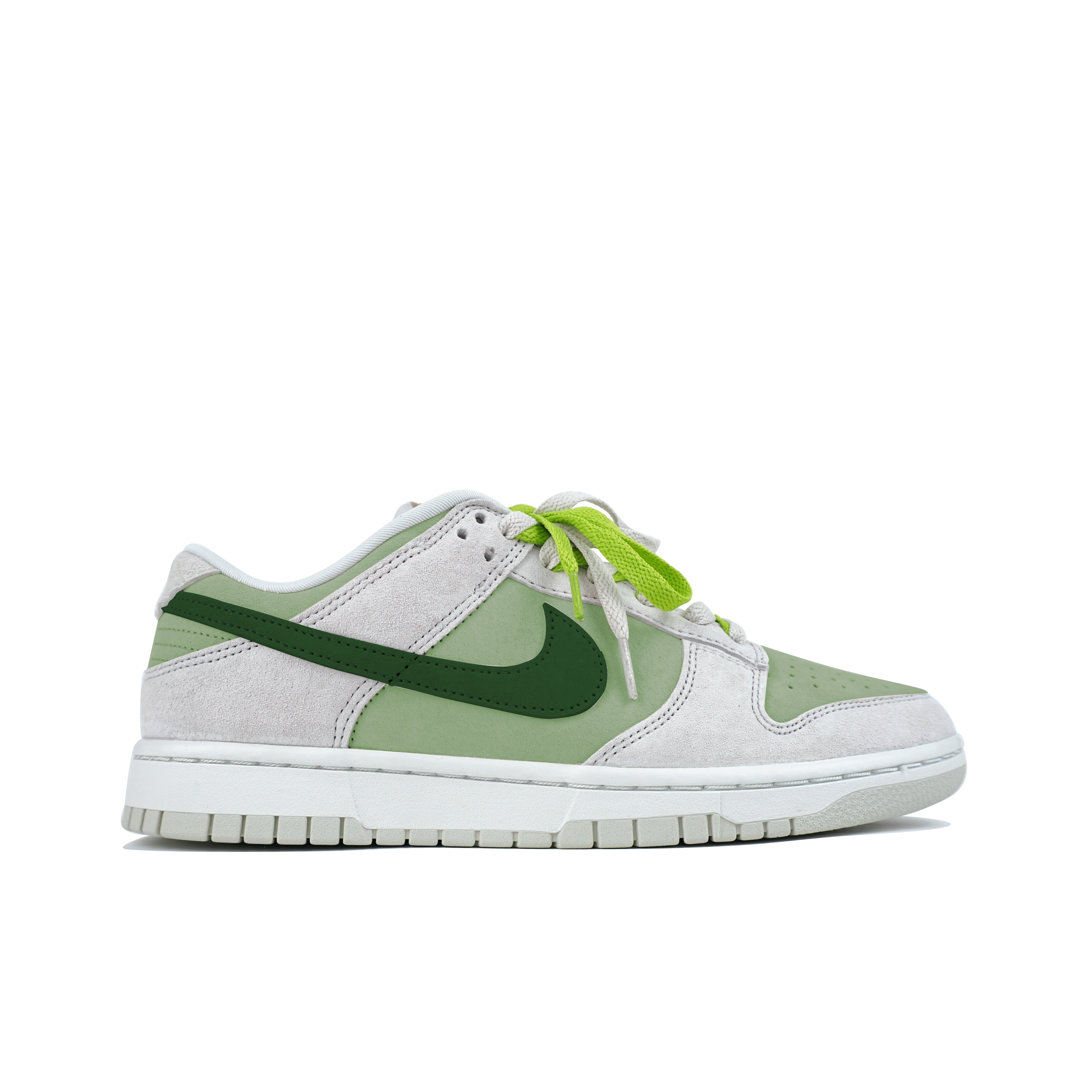 Lookbook [Sepatu Kustom] Nike Dunk Low 'Abu Putih Hijau Alpukat' DD8338-001(Team陆-牛油果QD)