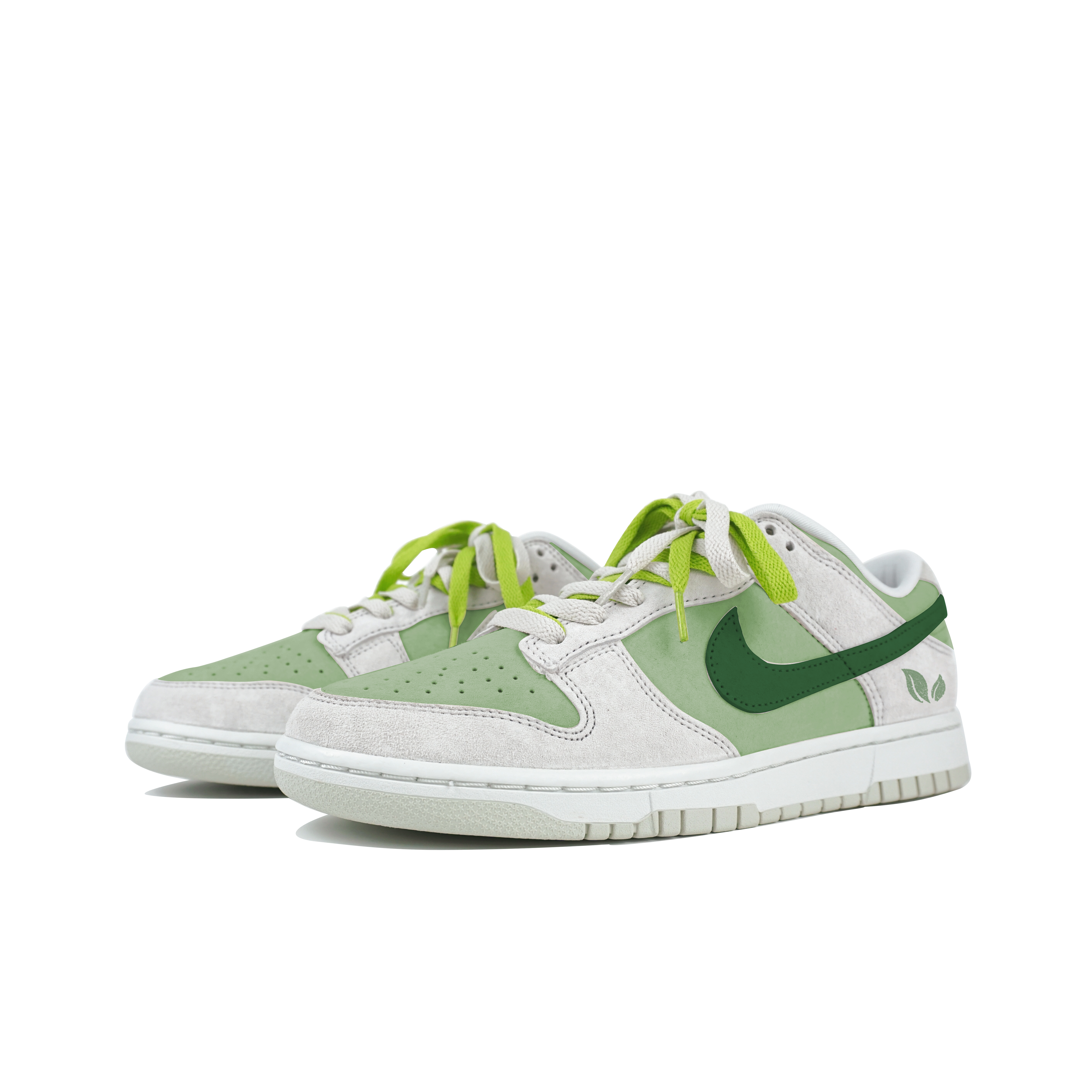 Purchase [Sepatu Kustom] Nike Dunk Low 'Abu Putih Hijau Alpukat' DD8338-001(Team陆-牛油果QD)