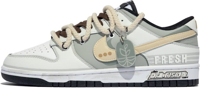 【訂製球鞋】Nike Dunk Low 特殊鞋盒 萬物生長 森林 樹葉 簡約 低筒 板鞋 GS 綠黃白 Buy 【訂製球鞋】Nike Dunk Low 特殊鞋盒 萬物生長 森林 樹葉 簡約 低筒 板鞋 GS 綠黃白