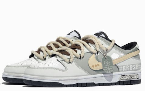 【訂製球鞋】Nike Dunk Low 特殊鞋盒 萬物生長 森林 樹葉 簡約 低筒 板鞋 GS 綠黃白 Lookbook 【訂製球鞋】Nike Dunk Low 特殊鞋盒 萬物生長 森林 樹葉 簡約 低筒 板鞋 GS 綠黃白