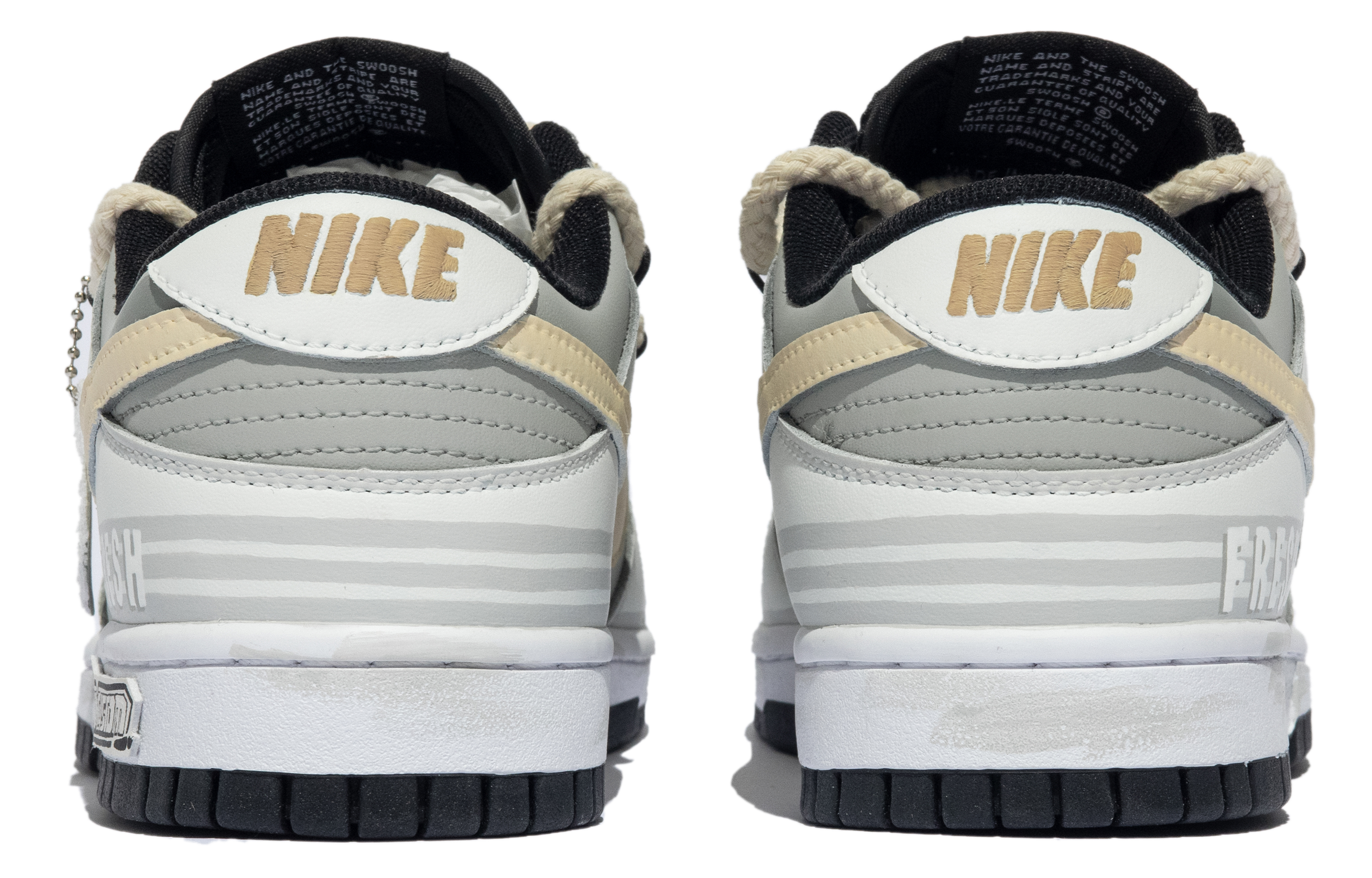 Shop [Kasut Custom] Nike Dunk Low 'Hutan Hijau Kuning Putih' CW1590-100(TeamM-女款万物生长xhzz))