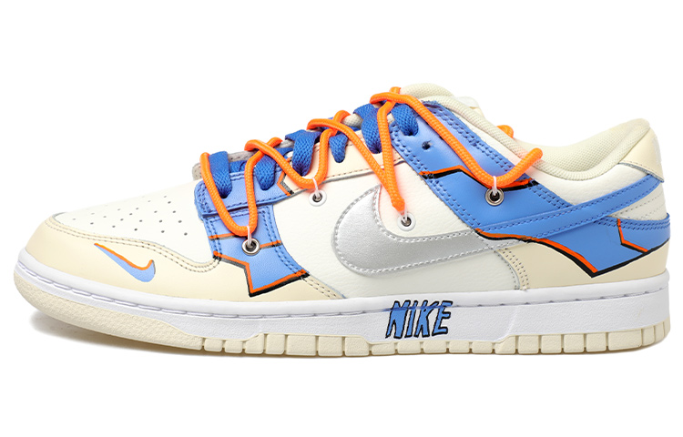 Buy 【定製球鞋】Nike Dunk Low 高達 機甲風 解構鞋帶 銀勾 機甲戰士 元宇宙主題 低幫 板鞋 男款 藍橙