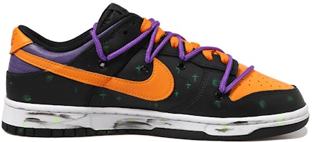 【客製化球鞋】Nike Dunk Low 蝙蝠 蜘蛛網 萬聖節 解構風 做舊Vibe風 低筒 板鞋 男款 黑橙紫 Order 【客製化球鞋】Nike Dunk Low 蝙蝠 蜘蛛網 萬聖節 解構風 做舊Vibe風 低筒 板鞋 男款 黑橙紫