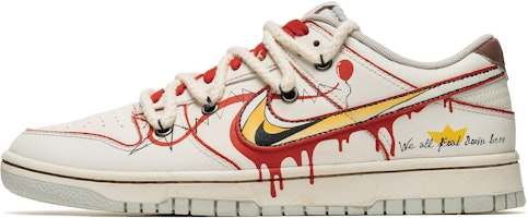 【定製球鞋】Nike Dunk Low 野鶴製造 萬聖節 小丑 低筒 滑板鞋 男款 米白 Buy 【定製球鞋】Nike Dunk Low 野鶴製造 萬聖節 小丑 低筒 滑板鞋 男款 米白