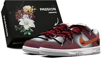 【訂製球鞋】 Nike Dunk Low 街頭風 萬聖節主題 潮趣鬼臉 幽靈塗鴉 特殊鞋盒 耐磨 低筒 板鞋 男款 橙紅 Buy 【訂製球鞋】 Nike Dunk Low 街頭風 萬聖節主題 潮趣鬼臉 幽靈塗鴉 特殊鞋盒 耐磨 低筒 板鞋 男款 橙紅