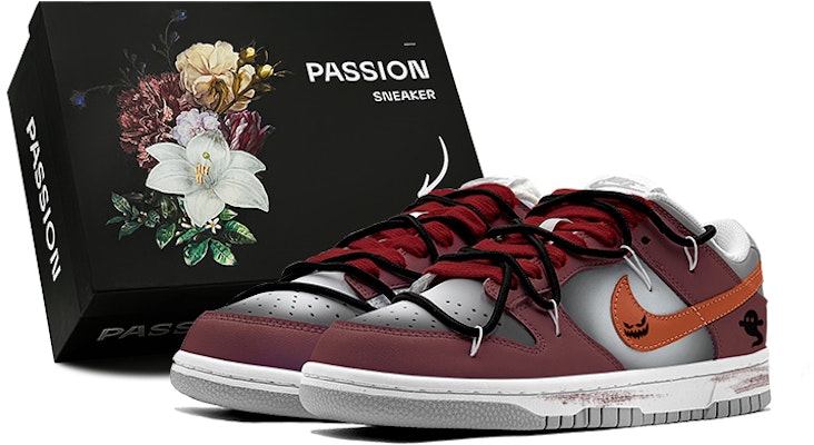 【訂製球鞋】 Nike Dunk Low 街頭風 萬聖節主題 潮趣鬼臉 幽靈塗鴉 特別鞋盒 低筒 板鞋 GS 橘紅 Buy 【訂製球鞋】 Nike Dunk Low 街頭風 萬聖節主題 潮趣鬼臉 幽靈塗鴉 特別鞋盒 低筒 板鞋 GS 橘紅