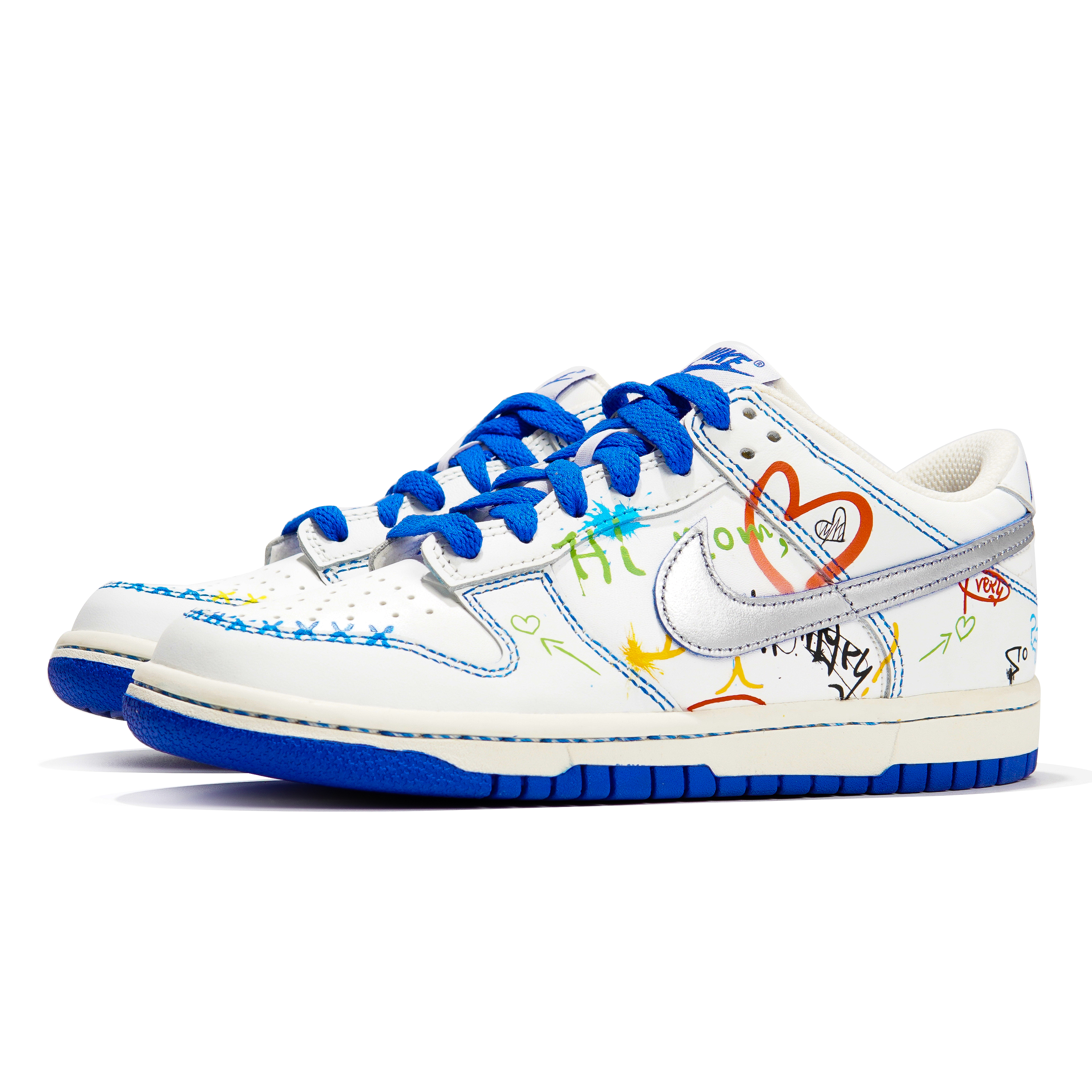 Shop [Kasut Custom] Nike Dunk Low 'Halloween Grafiti Jahitan Anak Patung' DH9765-105-485151