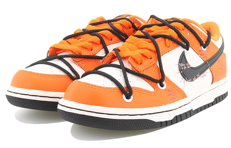 Lookbook 나이키 덩크 로우 '할로윈 화이트 오렌지 블랙' (커스텀) DH9765-003(Team10-烟花绽放)