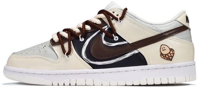 custom-shoes-nike-dunk-low-hand-painted-chocolate-speckle-with-special-box