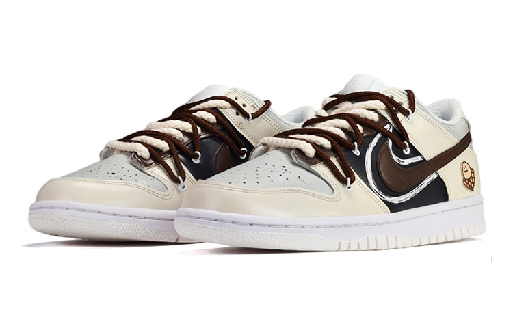 Lookbook 【定制鞋款】耐克 Dunk Low '手绘巧克力斑点特别鞋盒' DH9765-100(TeamE-女款巧克力S-BOX)