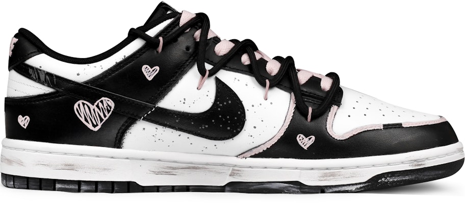 【定製球鞋】 Nike Dunk 高質感 手繪塗鴉 愛心 經典 好搭 高仿舊風 懷舊 防滑耐磨輕便透氣 低筒 板鞋 男款 黑白 Lookbook 【定製球鞋】 Nike Dunk 高質感 手繪塗鴉 愛心 經典 好搭 高仿舊風 懷舊 防滑耐磨輕便透氣 低筒 板鞋 男款 黑白