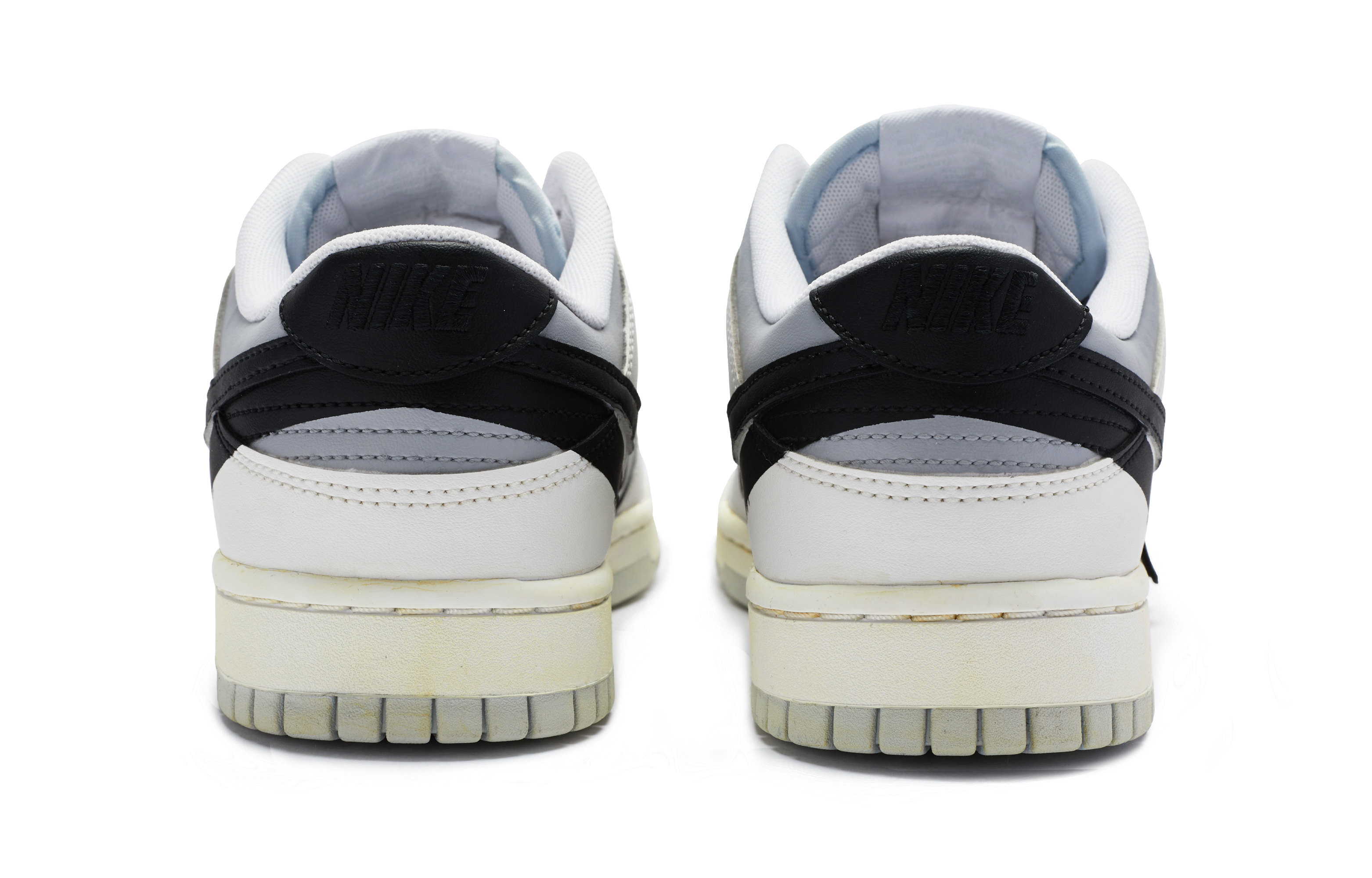 Shop [Kasut Tersuai] Nike Dunk Low 'Dilukis Tangan Hitam Putih Kelabu' DV0831-101-444119