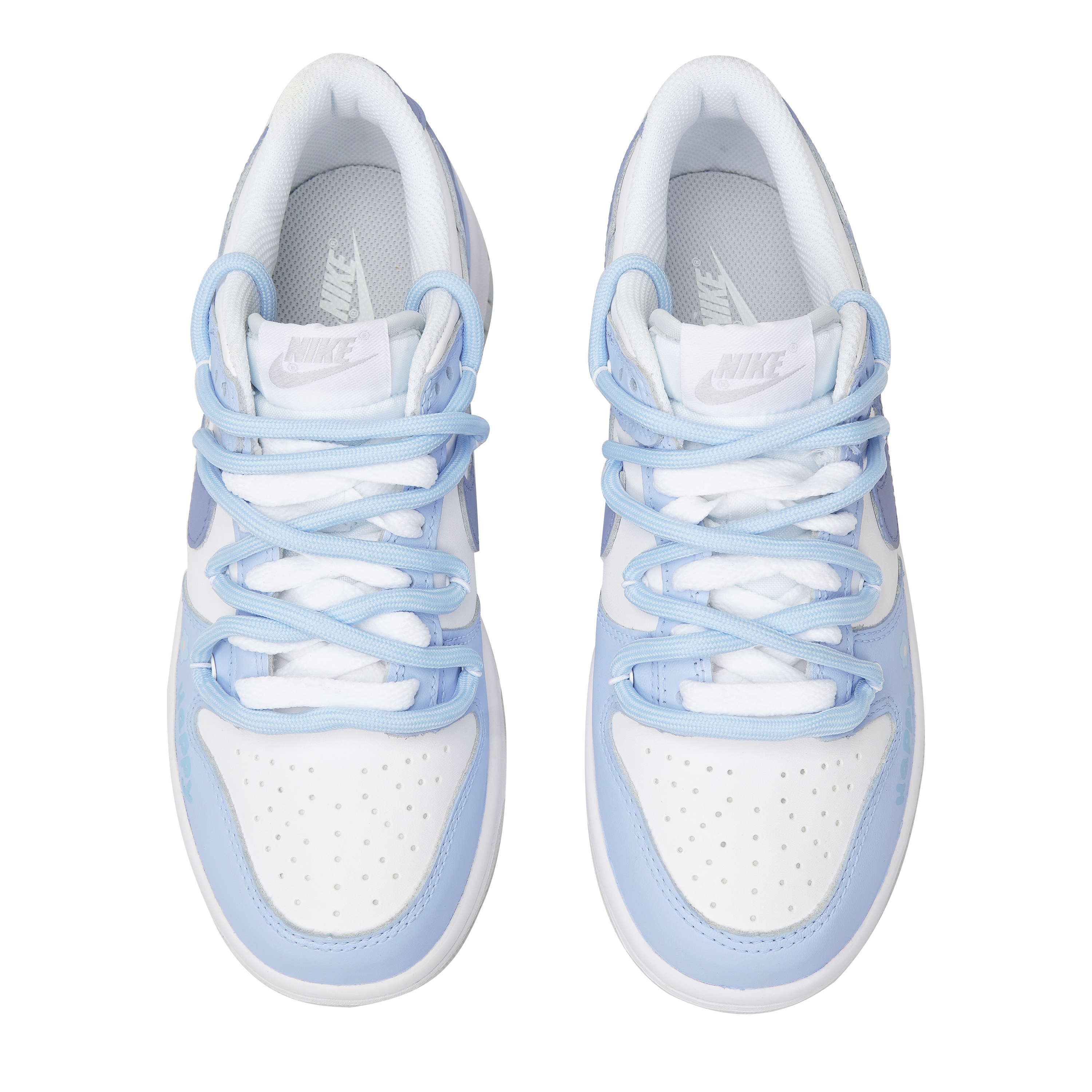 [Custom Shoes] Nike Dunk Low 'Happy Bear White-Blue' 圖 4