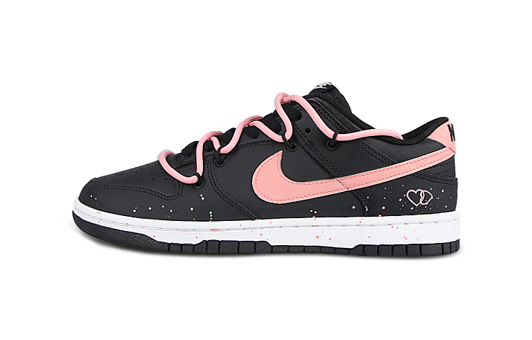 Buy [Zapatillas Personalizadas] Nike Dunk Low 'Heart Double Buckle Negro-Rosa' DV0831-002(Team58-爱心双扣)