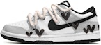 Order ナイキ ダンク LOW ハートパッチ 黒白 (Nike Dunk LOW Heart Patch Black/White) DD1391-100(TeamE-男款爱心贴黑白灰)