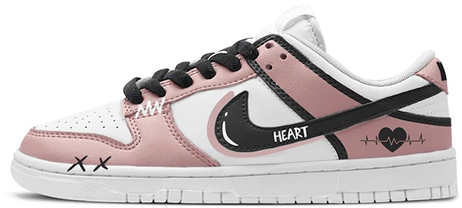 【客製球鞋】Nike Dunk Low 心動愛心 特殊鞋盒 低筒 板鞋 GS 粉黑 Buy 【客製球鞋】Nike Dunk Low 心動愛心 特殊鞋盒 低筒 板鞋 GS 粉黑