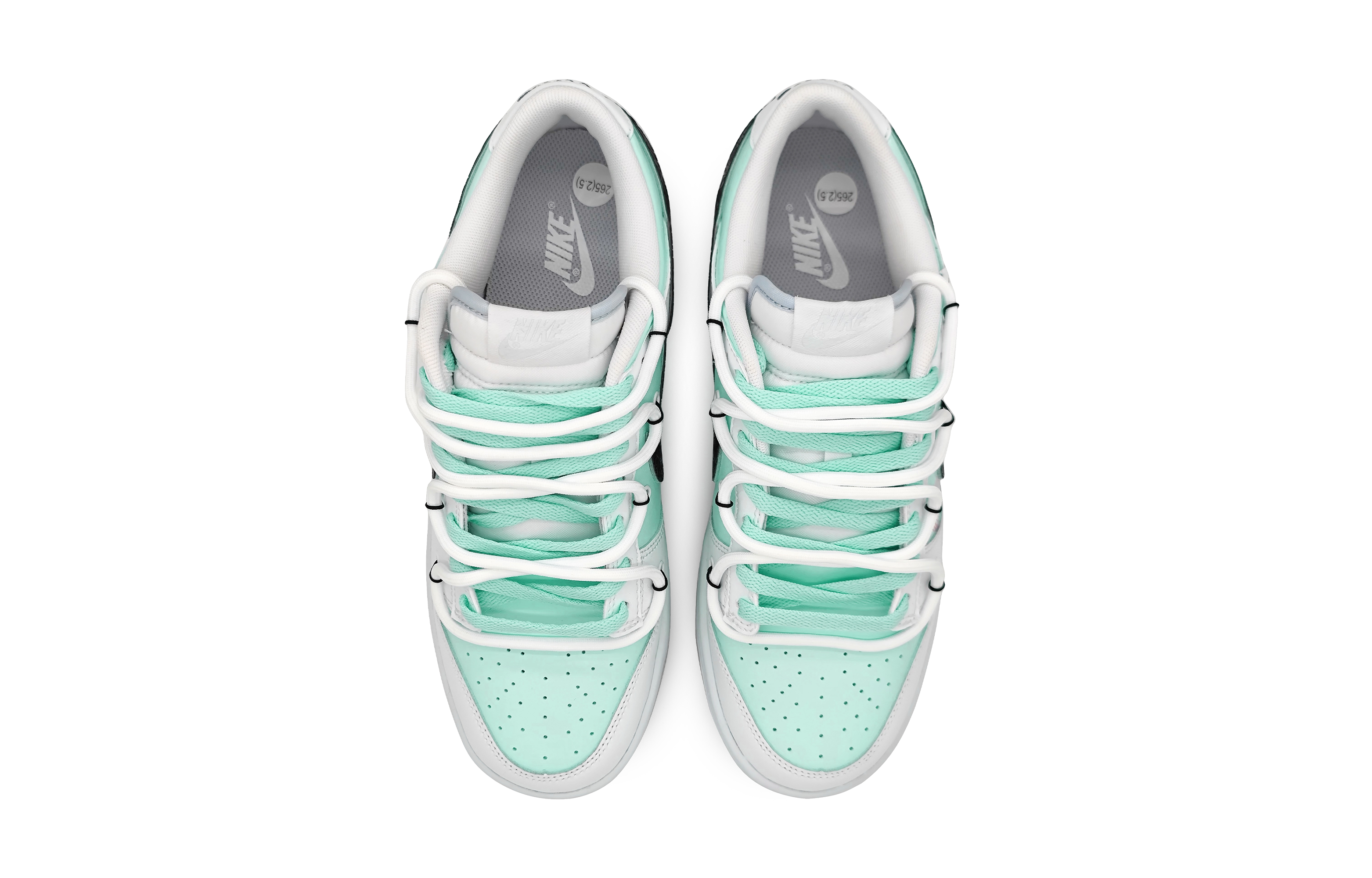 Shop [Zapatillas Personalizadas] Nike Dunk Low 'Heartbeat Azul-Gris' DH9765-102(Team16-女款指纹爱心青)