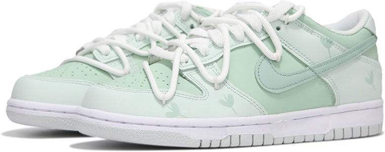 【客製球鞋】Nike Dunk Low 熱浪 茉莉香氣 低飽和度 復古 解構束帶 低筒 滑板鞋 GS 綠色 Lookbook 【客製球鞋】Nike Dunk Low 熱浪 茉莉香氣 低飽和度 復古 解構束帶 低筒 滑板鞋 GS 綠色