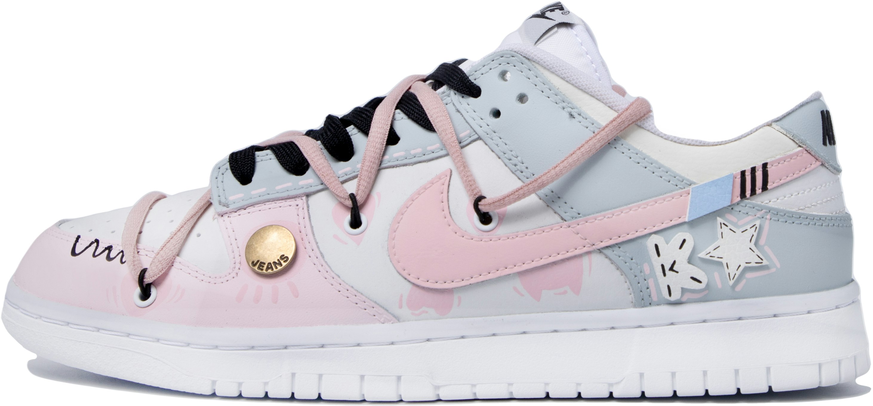 custom-shoes-nike-dunk-low-hello-sweetheart-pink-green