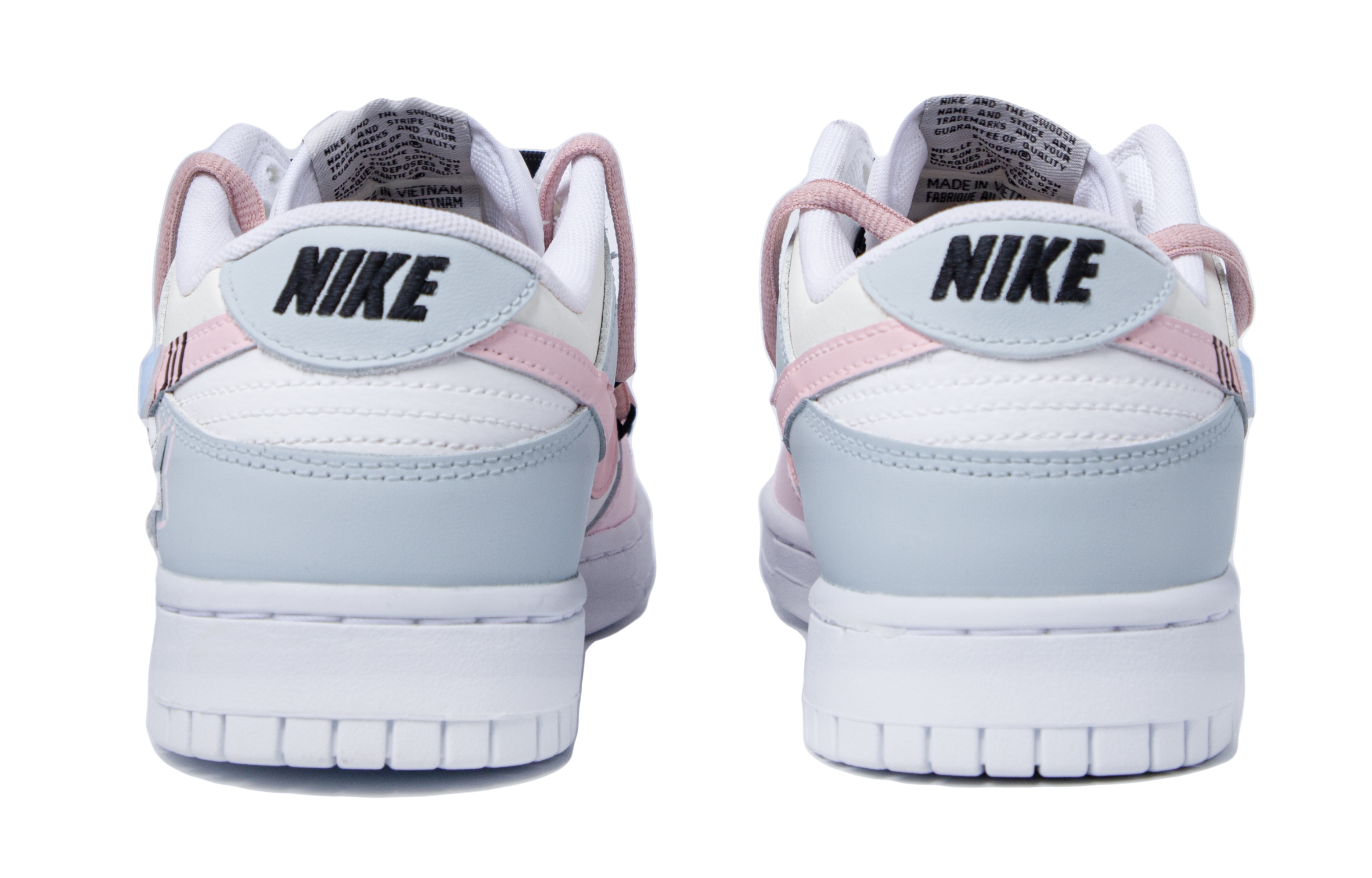 Shop [Kasut Custom] Nike Dunk Low 'Hello Sweetheart - Merah Jambu Hijau' DJ6188-101(TeamM-男款你好甜心S-BOX)