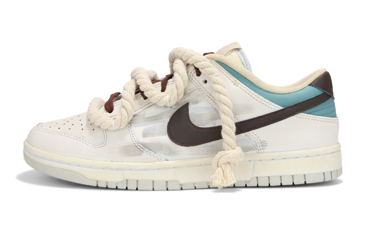 Buy [Zapatillas Personalizadas] Nike Dunk Low 'Cintas de Cáñamo Beige Oxidado' DH9765-102(Team24-女款棕勾做旧)