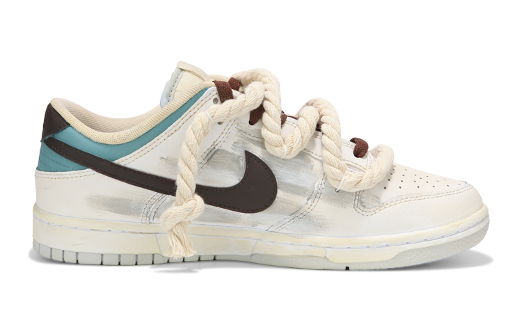 Order [Zapatillas Personalizadas] Nike Dunk Low 'Cintas de Cáñamo Beige Oxidado' DH9765-102(Team24-女款棕勾做旧)