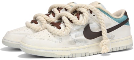 【定制鞋款】Nike Dunk Low '氧化米色麻绳鞋带' DH9765-102(Team24-女款棕勾做旧) Lookbook 【定制鞋款】Nike Dunk Low '氧化米色麻绳鞋带' DH9765-102(Team24-女款棕勾做旧)