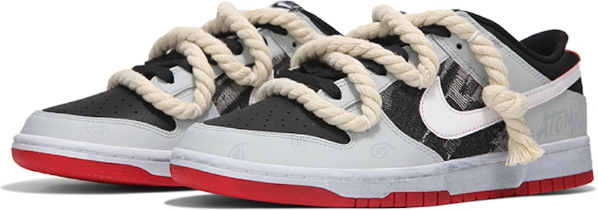 나이키 덩크 로우 '헴프 로프 그레이 블랙' (커스텀) FD9762-061(Team82-男女款破坏牛仔灰) Lookbook 나이키 덩크 로우 '헴프 로프 그레이 블랙' (커스텀) FD9762-061(Team82-男女款破坏牛仔灰)