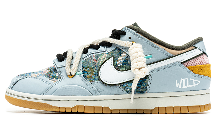 Buy Zapatillas Nike Dunk Low 'Heron Stitchwork' Desconstruidas - Azul Blanco DB0500-200(TeamB-男款拼接油画风白蓝)