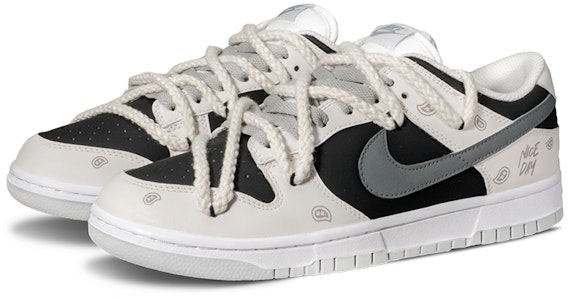 【定製球鞋】Nike Dunk Low 奇遇腰果花 嘻哈 西海岸 高街風 夏日戶外 百搭 解構 低幫 板鞋 男款 黑白 Shop 【定製球鞋】Nike Dunk Low 奇遇腰果花 嘻哈 西海岸 高街風 夏日戶外 百搭 解構 低幫 板鞋 男款 黑白