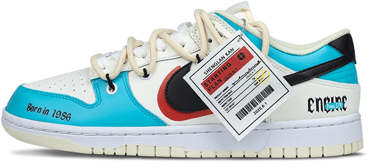 custom-shoes-nike-dunk-low-hip-hop-blue-white