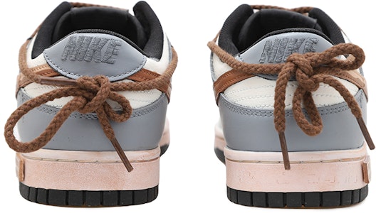 【訂製球鞋】Nike Dunk Low 蜂蜜巧克力 貼布 麻繩 解構風 潮流復古 低筒 板鞋 男款 棕灰色 Shop 【訂製球鞋】Nike Dunk Low 蜂蜜巧克力 貼布 麻繩 解構風 潮流復古 低筒 板鞋 男款 棕灰色