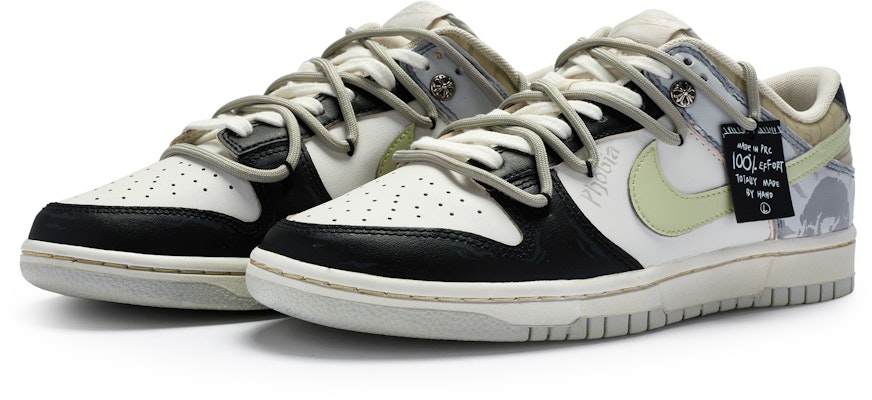 【定製球鞋】Nike Dunk Low 牛角尖 恐懼 情緒色調 療癒主題 高街復古 解構 低筒 滑板鞋 GS 黑白灰綠 Lookbook 【定製球鞋】Nike Dunk Low 牛角尖 恐懼 情緒色調 療癒主題 高街復古 解構 低筒 滑板鞋 GS 黑白灰綠