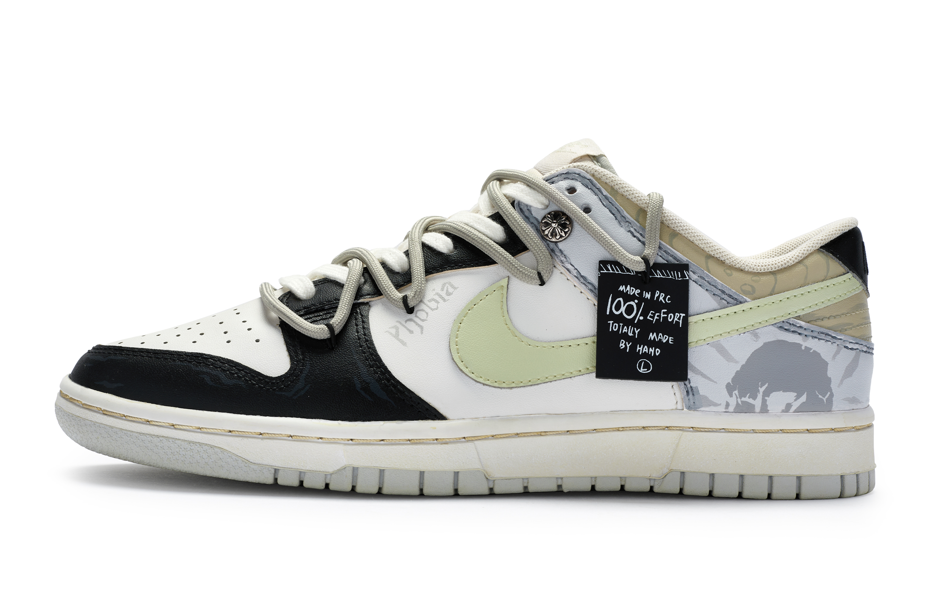 Buy [カスタムシューズ] ナイキ ダンク ロー 'ホーンティップ ブラック ホワイト グレー' DH9765-102(TeamR-女款恐惧S-BOX)