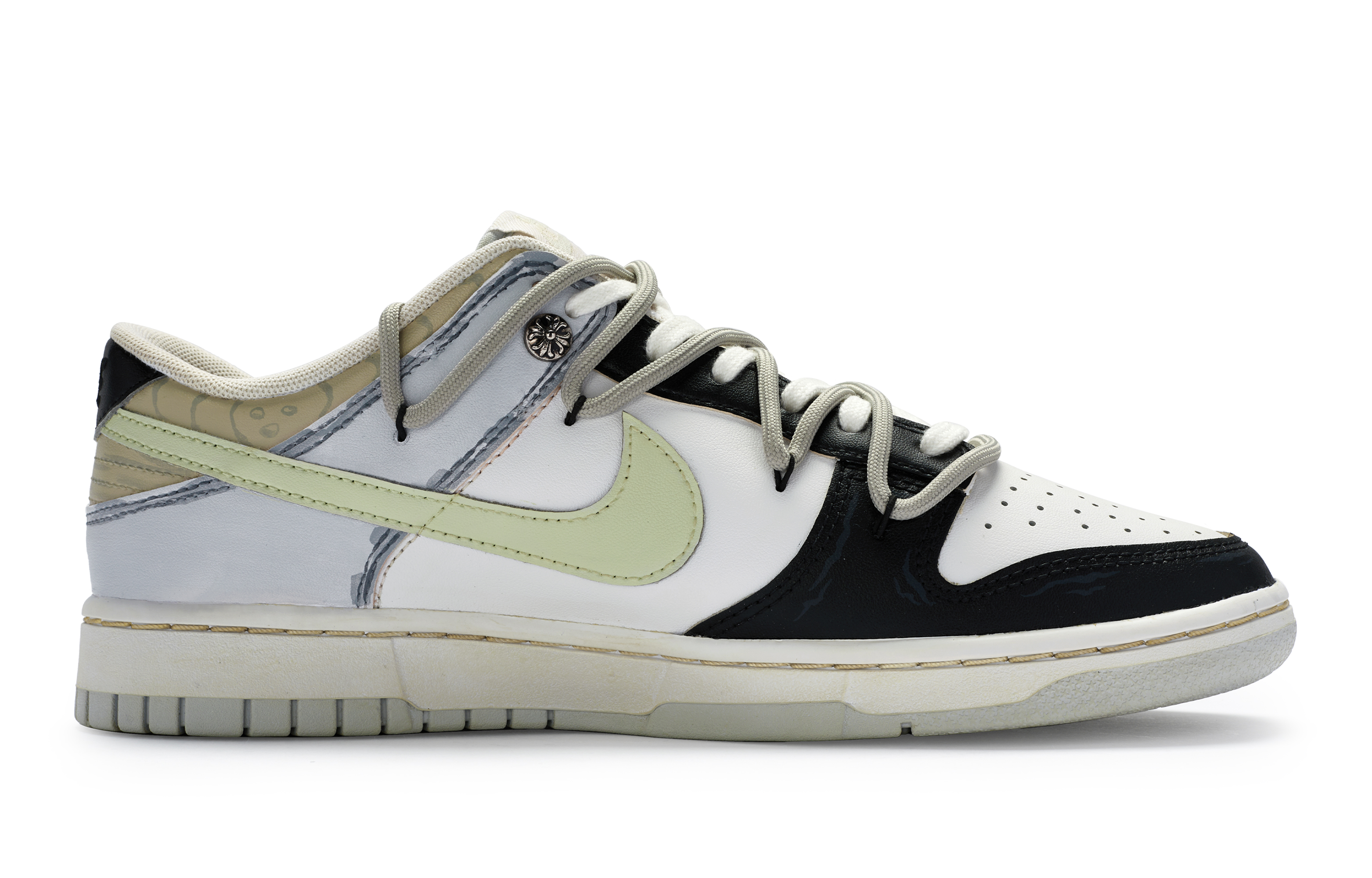 Order [カスタムシューズ] ナイキ ダンク ロー 'ホーンティップ ブラック ホワイト グレー' DH9765-102(TeamR-女款恐惧S-BOX)