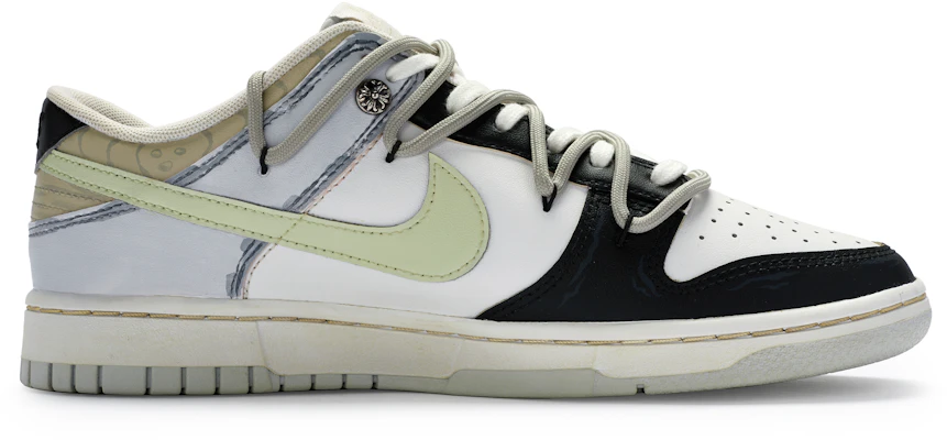 定制鞋款 耐克Dunk Low '黑白灰牛角装饰' DH9765-102(TeamR-女款恐惧S-BOX) Order 定制鞋款 耐克Dunk Low '黑白灰牛角装饰' DH9765-102(TeamR-女款恐惧S-BOX)