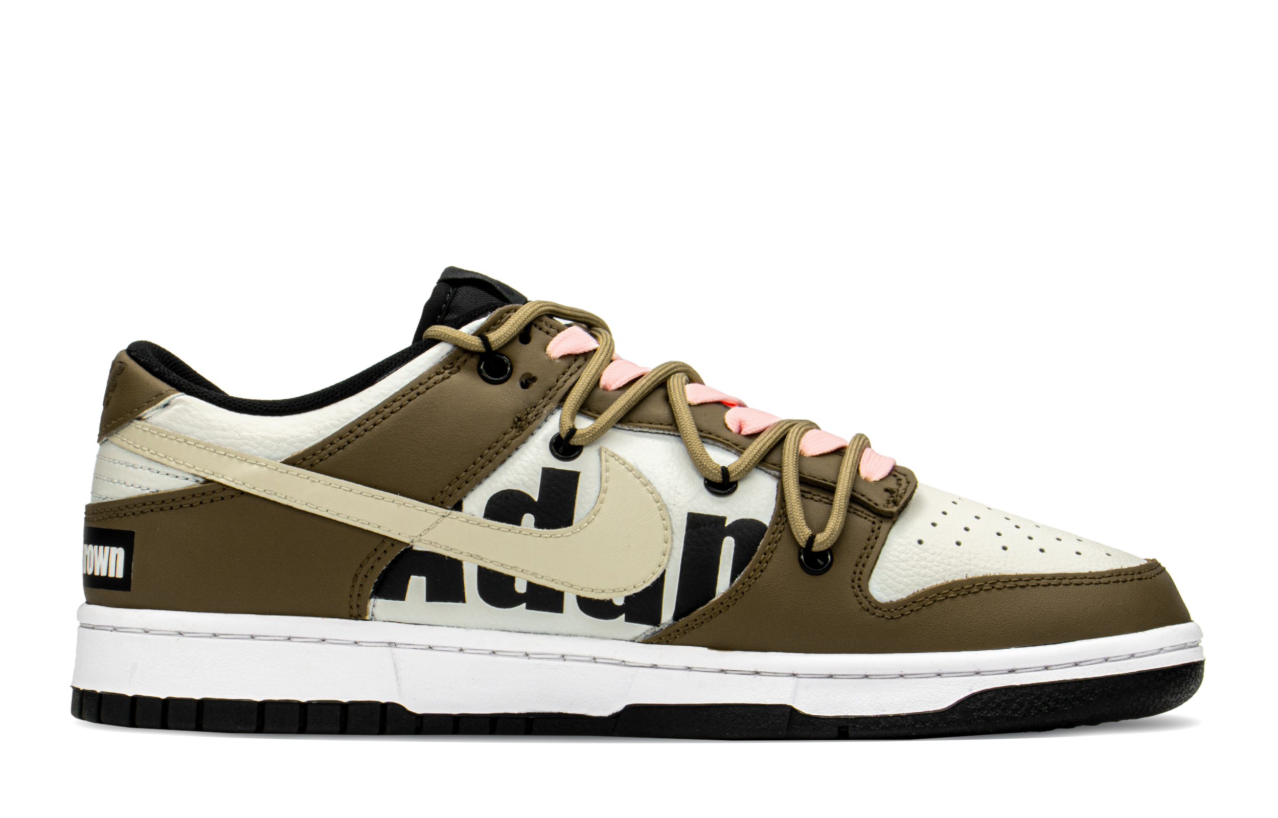 Order 【定制球鞋】 Nike Dunk Low 熱血青春 特殊禮盒 解構鞋帶 拼接十字架 低幫 板鞋 GS 黑摩卡