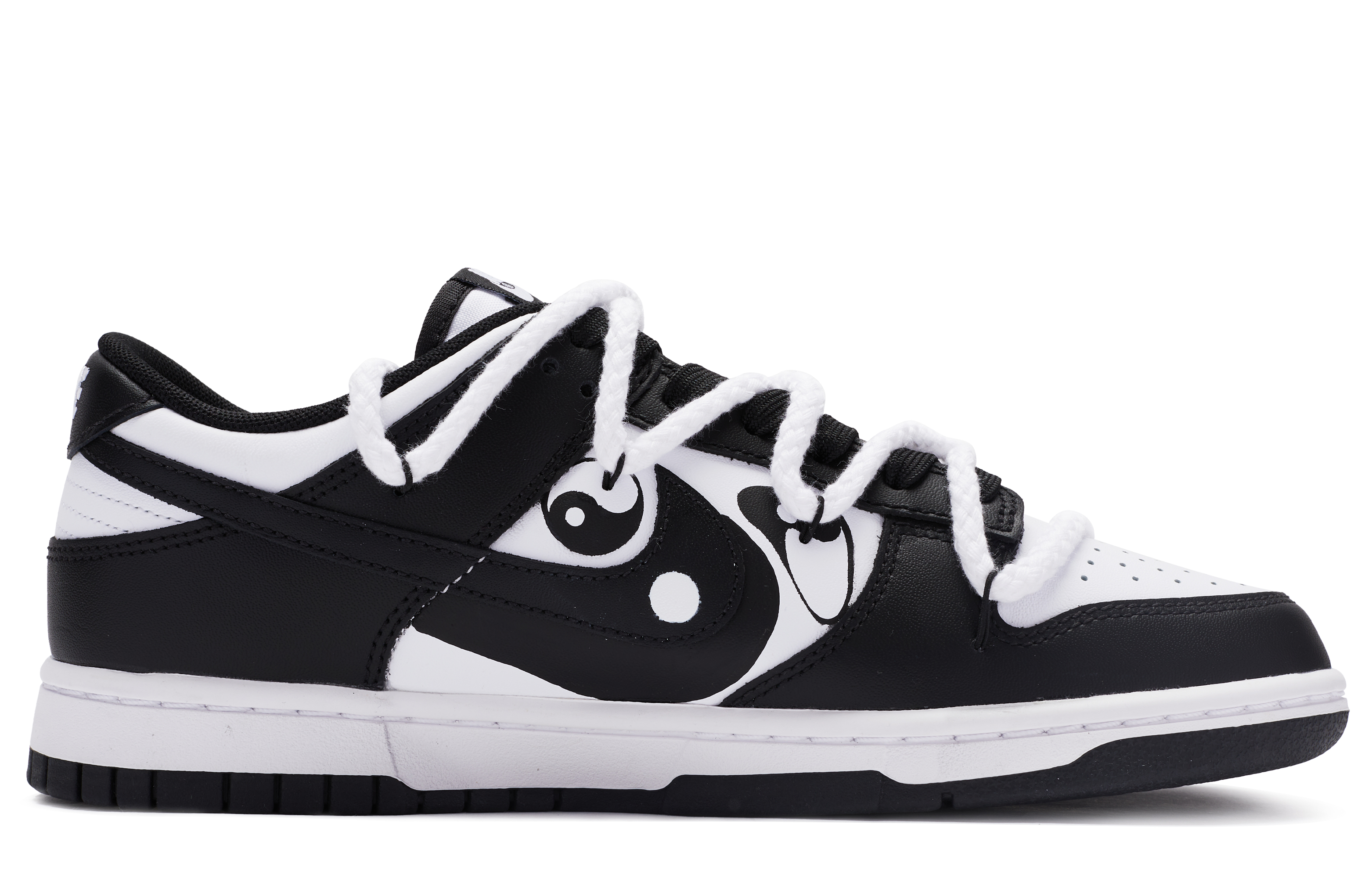 Lookbook [カスタムシューズ] ナイキ ダンク ロー 'ホットブラッド - 手描きブラックホワイト' DD1391-100(TeamR-男款太极灌篮S-BOX)