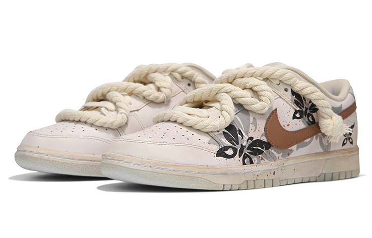 Lookbook [Kasut Custom] Nike Dunk Low 'Gelombang Panas Cinta Rama-rama' DV0831-101(Team24-男款蝴蝶恋棕勾)