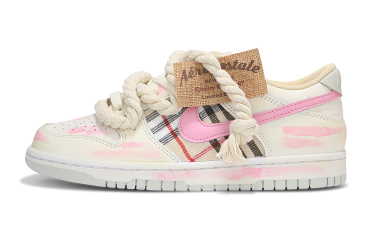 Buy [Nike Dunk Low Sepatu Kustom] 'Hot Wave Pink' DH9765-102(Team24-女款粉勾格子)