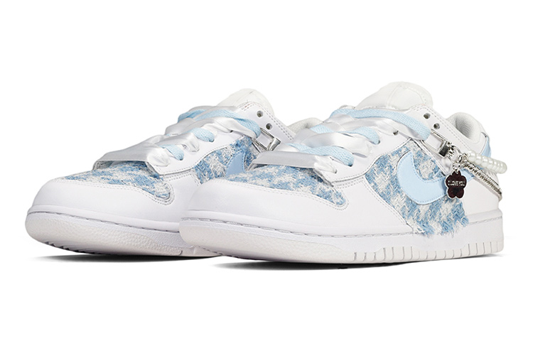Lookbook [定制款鞋] Nike Dunk Low '千鸟格' DH9765-100(TeamE-千鸟格纹白蓝S-BOX)