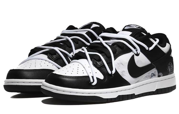 Lookbook 나이키 덩크 로우 '흑산호랑이' (커스텀) DD1391-100(Team10-虎山行）