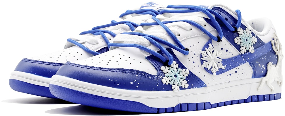 【訂製球鞋】 Nike Dunk "Hyper Royal" 踏雪尋鹿 浪漫仙境 清冷雪花 布貼 低筒 球鞋 男款 藍色 Shop 【訂製球鞋】 Nike Dunk "Hyper Royal" 踏雪尋鹿 浪漫仙境 清冷雪花 布貼 低筒 球鞋 男款 藍色