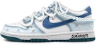 Buy 【客製化球鞋】Nike Dunk Low 碧藍星辰 鑲鑽 解構雙鞋帶 漸變冰藍 小清新色彩 低筒 板鞋 GS 冰藍