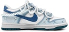 Order 【客製化球鞋】Nike Dunk Low 碧藍星辰 鑲鑽 解構雙鞋帶 漸變冰藍 小清新色彩 低筒 板鞋 GS 冰藍