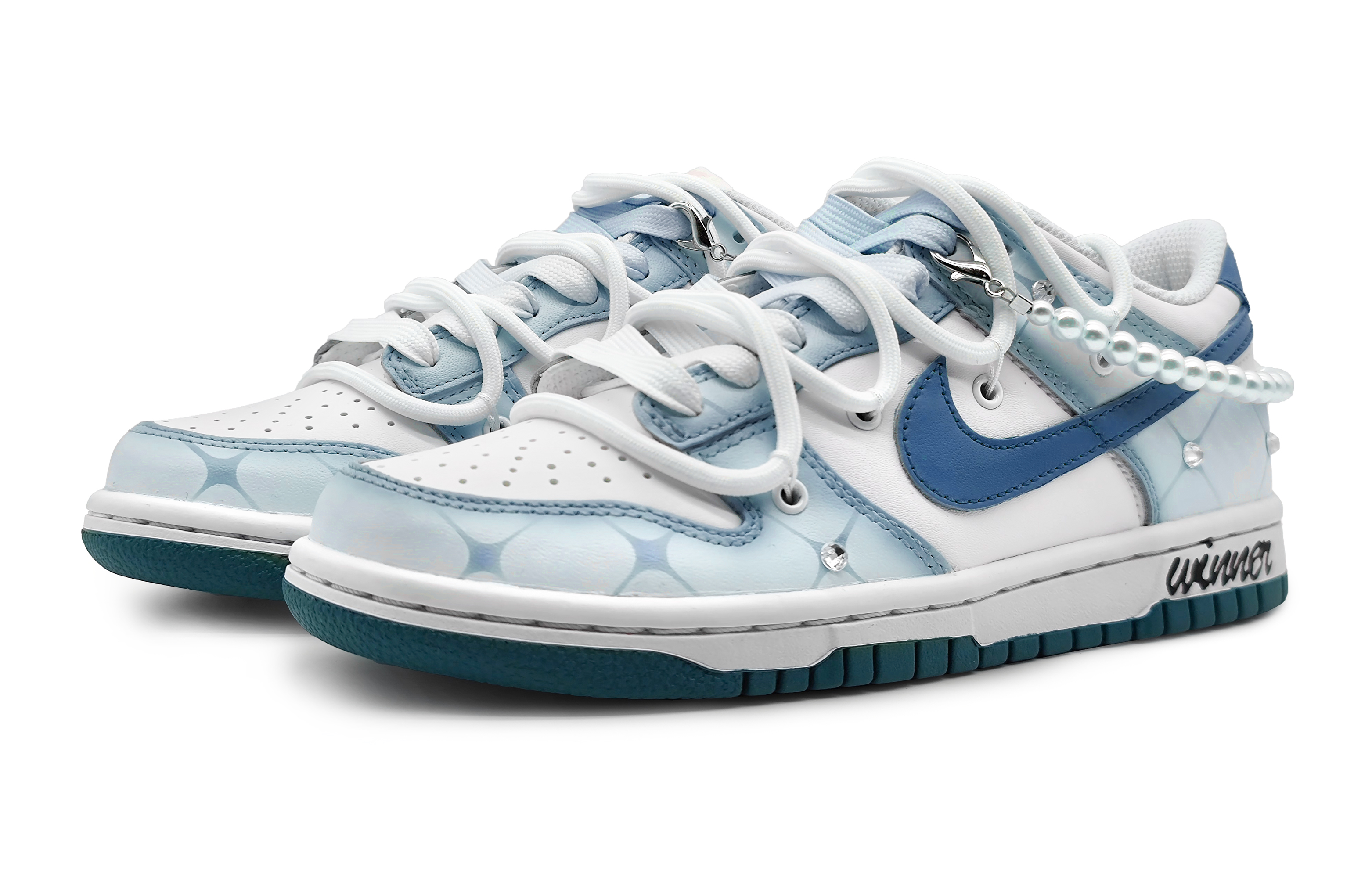 Lookbook [Zapatos Personalizados] Nike Dunk Low 'Azul Hielo' FD9911-101(Team16-碧蓝星辰2.0)
