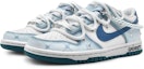 Lookbook 【客製化球鞋】Nike Dunk Low 碧藍星辰 鑲鑽 解構雙鞋帶 漸變冰藍 小清新色彩 低筒 板鞋 GS 冰藍