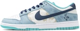 Buy 나이키 덩크 로우 '아이스 블루 자스민 그래피티' (커스텀) DV0833-101(Team34-冰蓝茉莉)